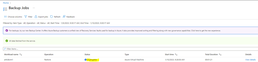How to Restore either Data from a Virtual Server Hard drive, or the Entire Virtual Server, in any Region
